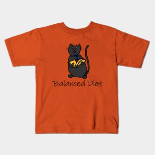 Animals and Food Balanced Diet for Cat Kids T-Shirt